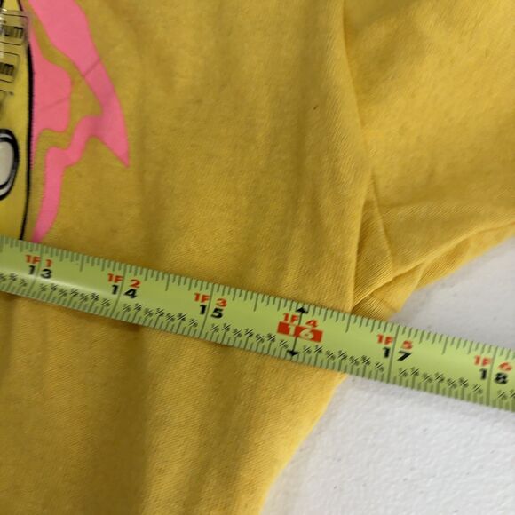 MTV T-Shirt Women's Medium Yellow Crew Neck Graphic Tee Shirt Logo Printed - Picture 7 of 7